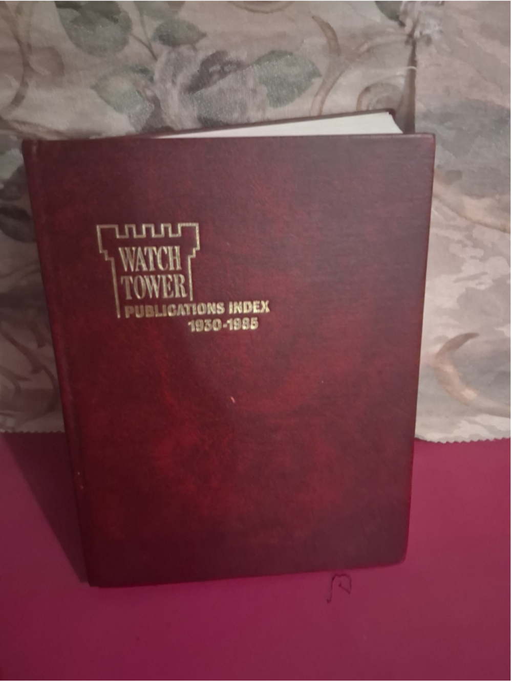 1930-1965 Watch Tower Bible and Tract Society Maroon Gold Coffee Table Book